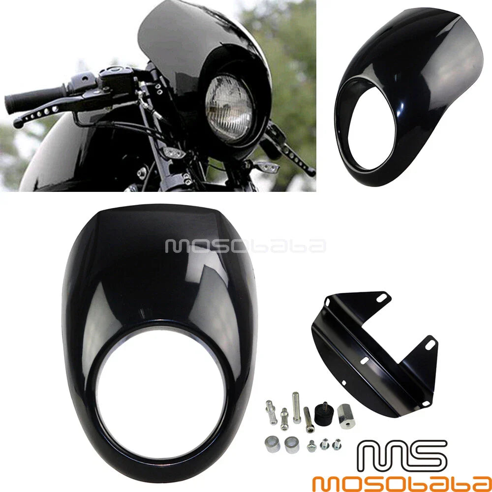 5 3/4" Headlight Fairing Mask for Harley FXD XL1200 FXR