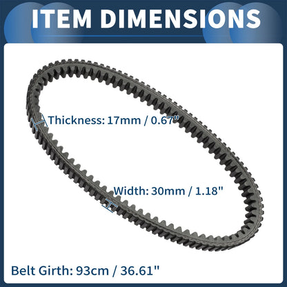 Drive Belt V-Belt for Yamaha YP400 Majesty 400 (2004–2014) Rubber Fiber