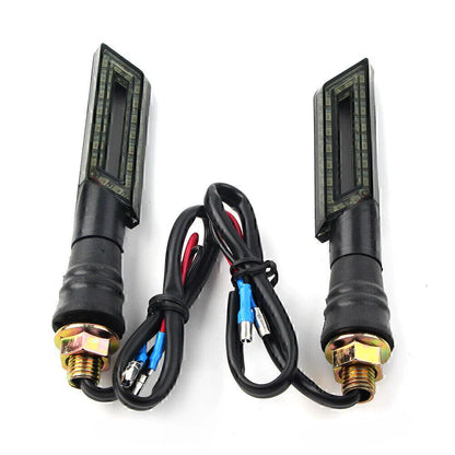 Amber LED Turn Signal Lights for Universal Motorcycle - 12V