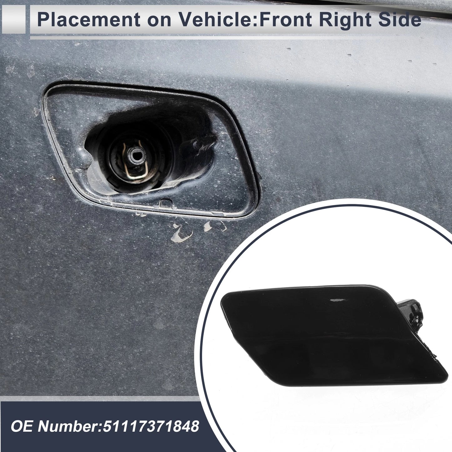 Washer Nozzle Cover Cap No.51117371848 for BMW 335i GT xDrive (2013–2015)