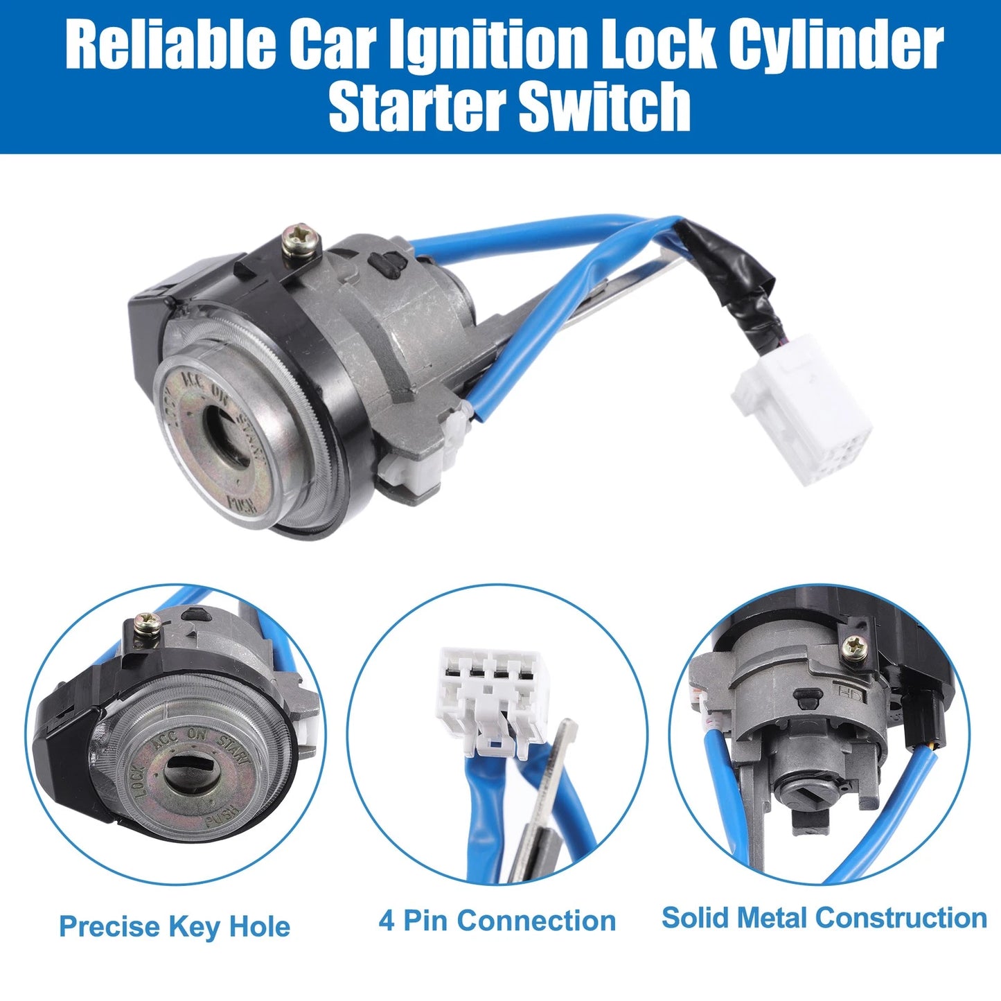 Ignition Switch Lock Cylinder w/ 2 Key for Hyundai Elantra (2001–2006)