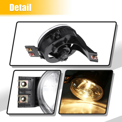 Driving Fog Lights with Bulbs for Dodge Ram 1500 2500 3500 (2010-2023)