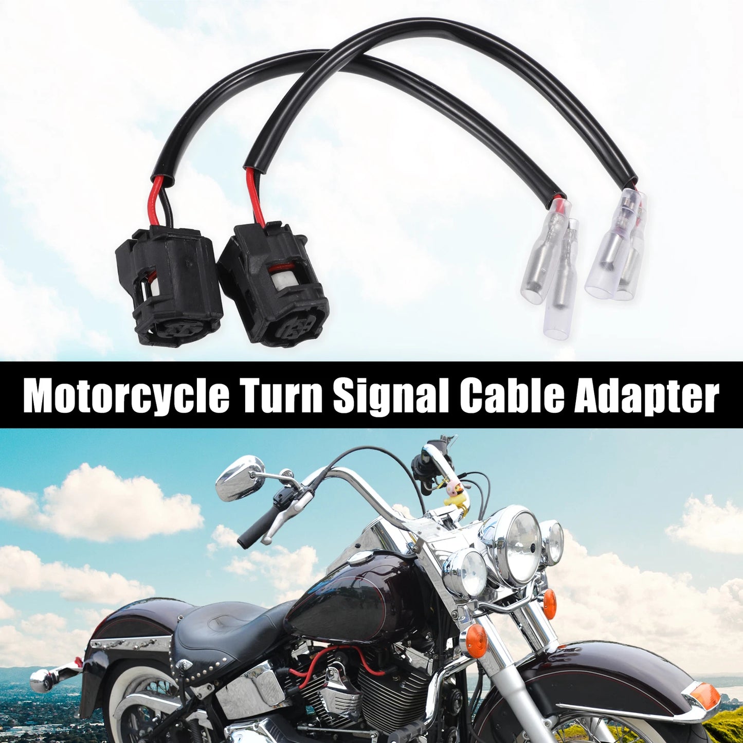 Set of 4 Turn Signal Cable Wiring Adapter Connectors for Yamaha MT-10