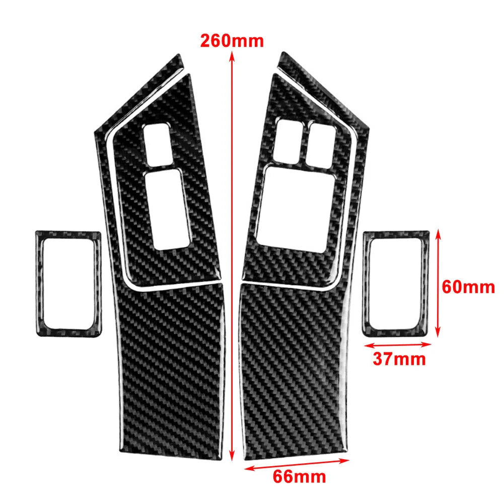 6 x Door Window Lift Switch Button Panel Cover for Nissan GTR R35 (08-16)