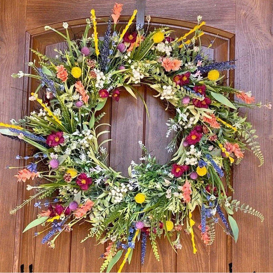 50cm Artificial Spring Summer Wreath for Home Decoration