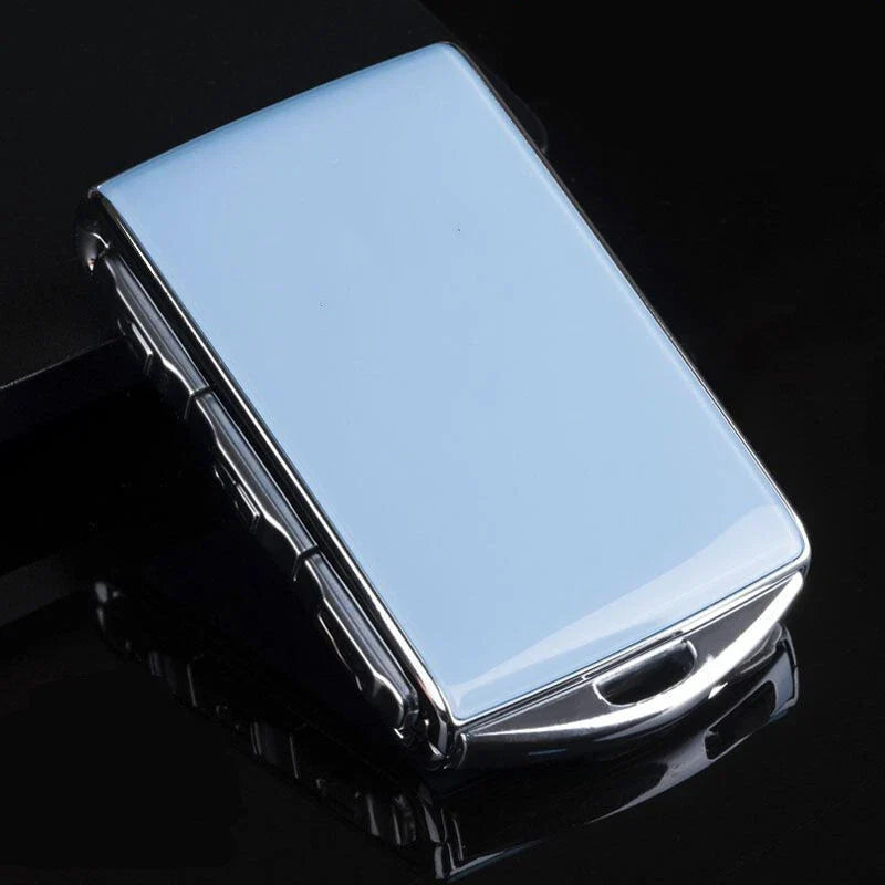 Blue Zinc Alloy Replace Key Fob Cover Shell Keychain for Volvo Polestar 1–2