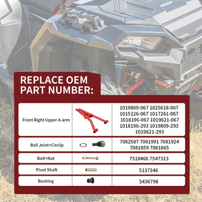 Front Right Upper A-Arm for Polaris Sportsman 850 XP SP Touring (2013–2023)