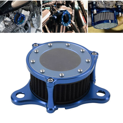 Air Cleaner Intake Filter Kit for Harley Sportster XL883 XL1200 (1991–2022) Black Blue