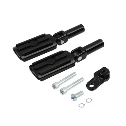Black Footpegs Mounts for Harley Softail Slim, Cross Bones (2012-2017, 2008-2011)