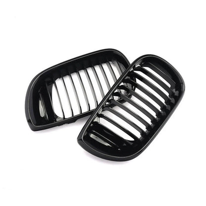 Pair Gloss Black Front Kidney Grilles Grill for BMW E46 (1998–2006)
