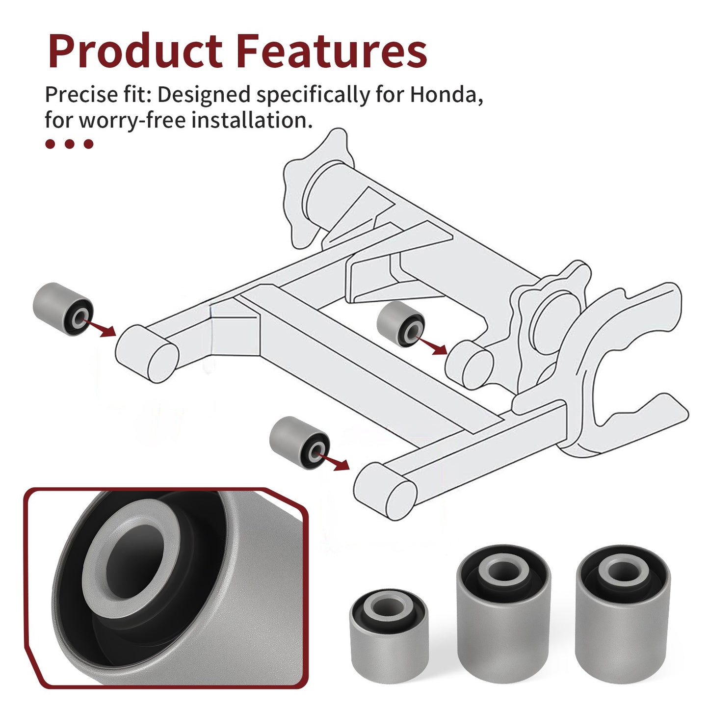Swing Arm Bushing Kit for Honda Rancher 420, Foreman 500 (2000–2023)