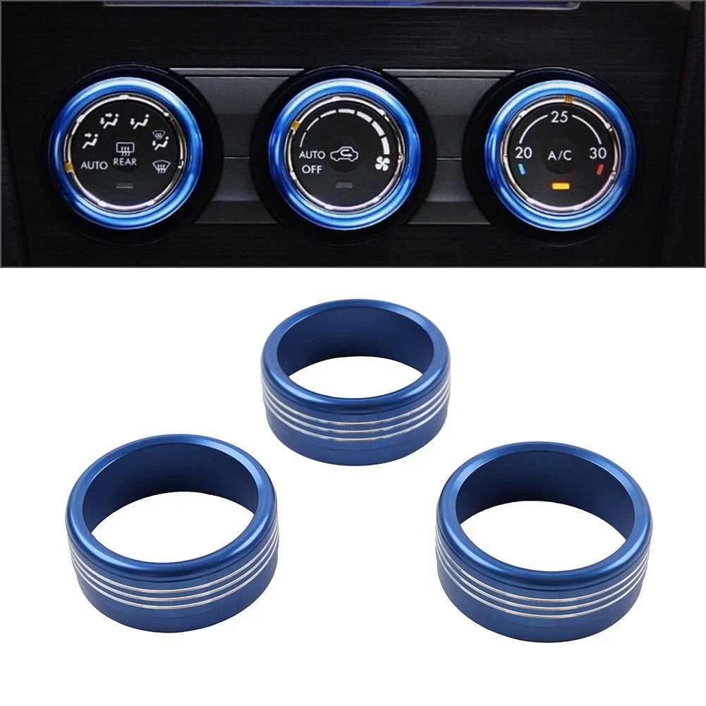 AC Climate Control Knob Ring Covers for Subaru Forester XV Crosstrek WRX STi (2011-2021)