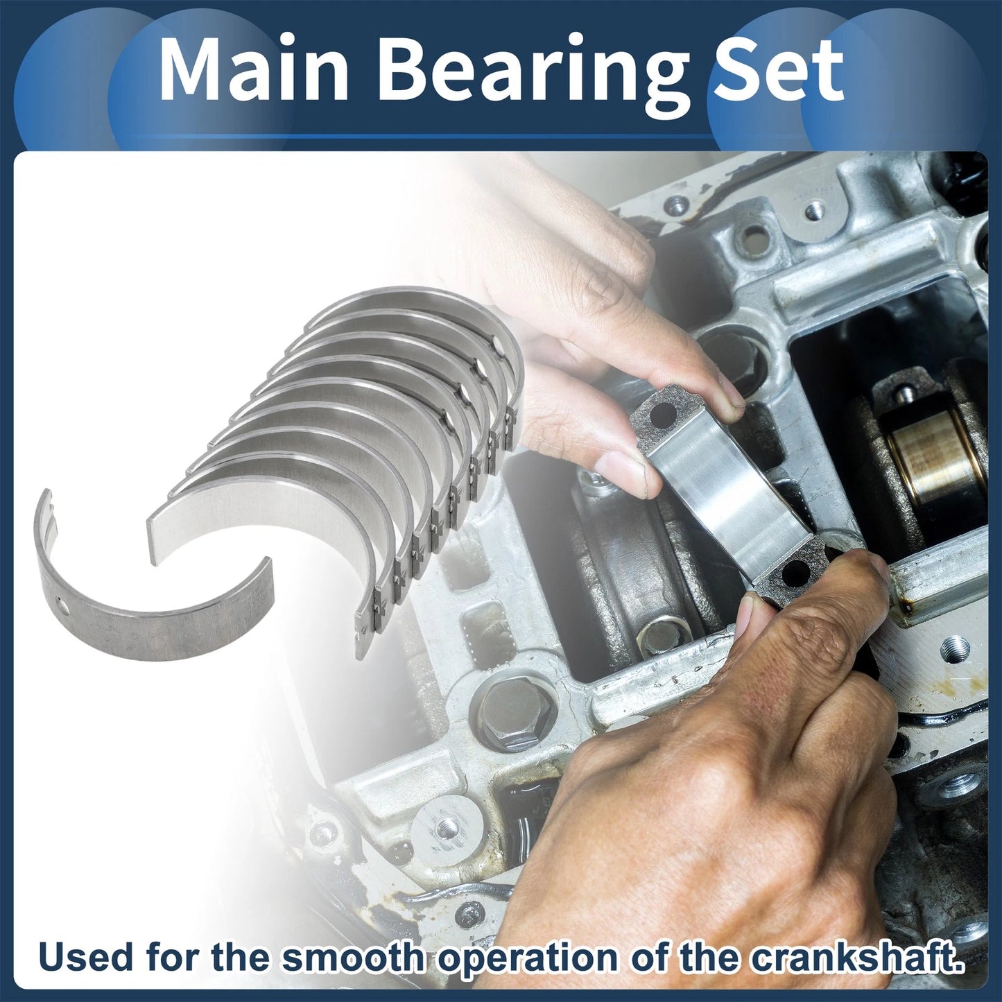 Main Bearing Set No. 1220750Y00 for Nissan Sentra (1997–2006)