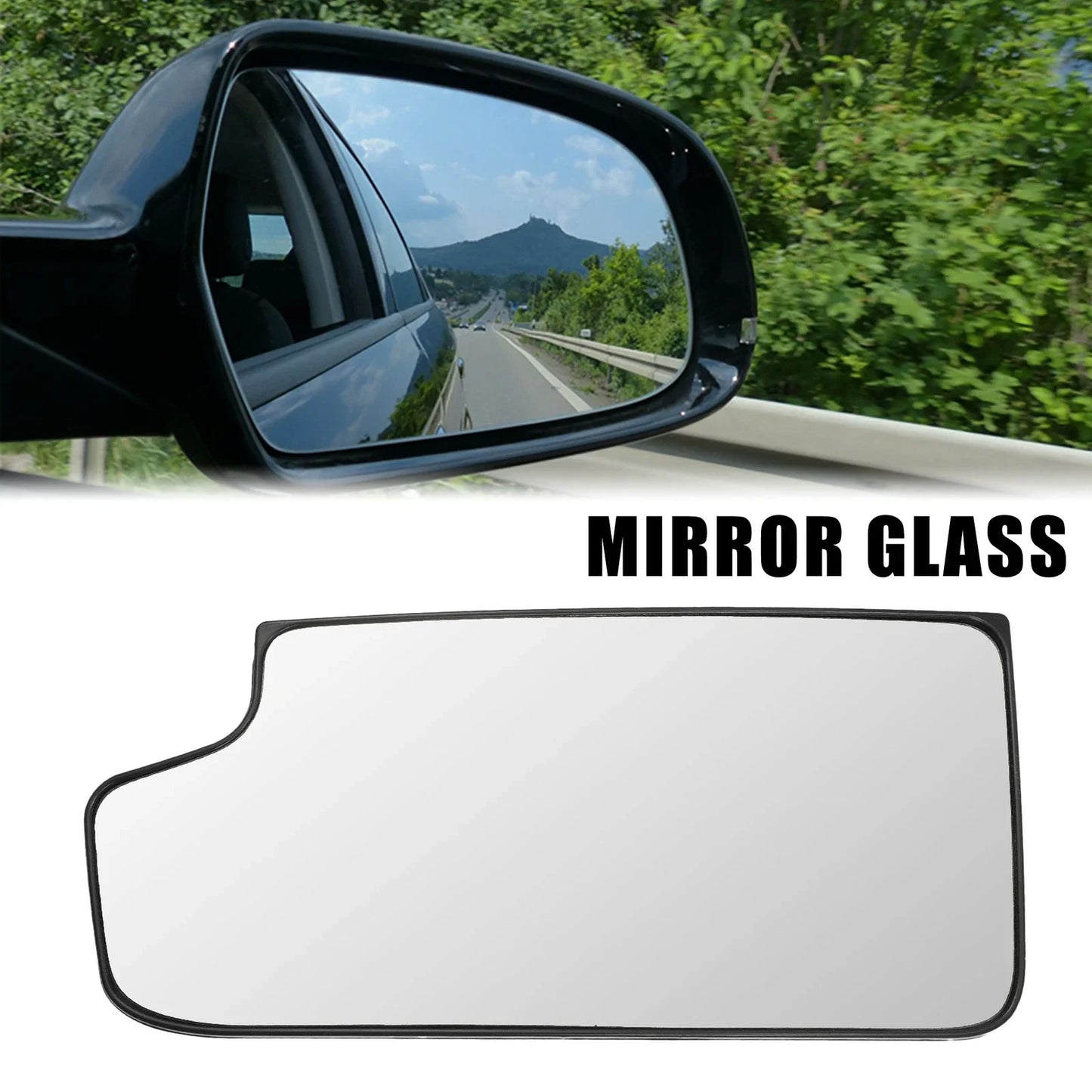 Driver Side Rearview Mirror Glass for Chevrolet Silverado 1500 (2014-2018)