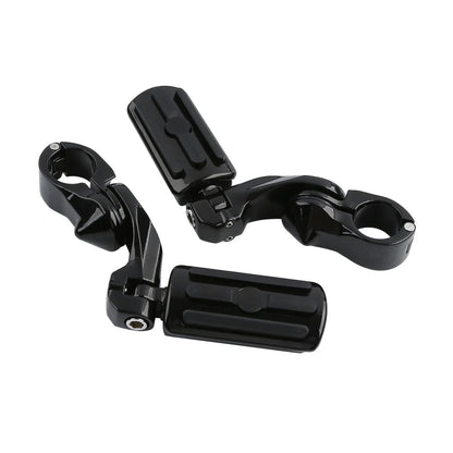 Black Highway Engine Guard Crash Bar Footpeg for Harley Electra Glide (09-24)