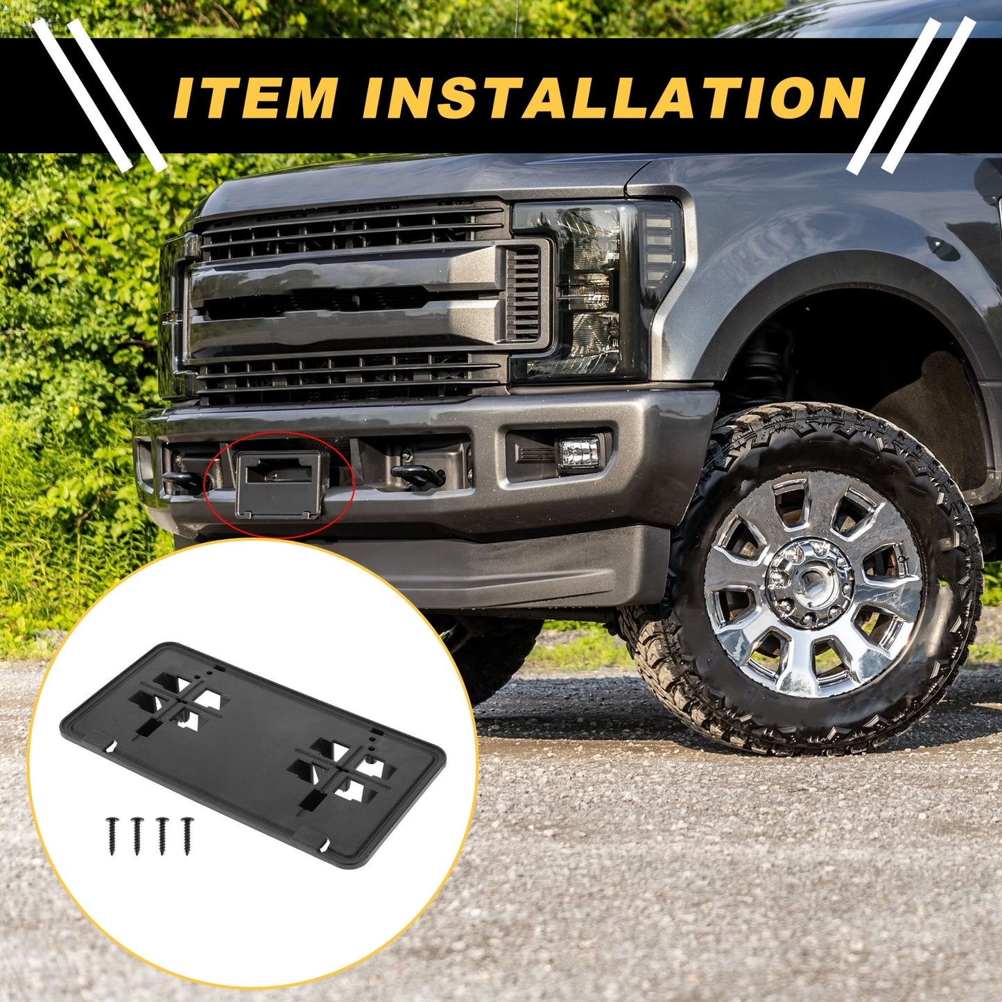 Set of 1 Bumper License Plate Bracket Holder for Ford F-150 (2015–2017) No.FL3Z17A385B