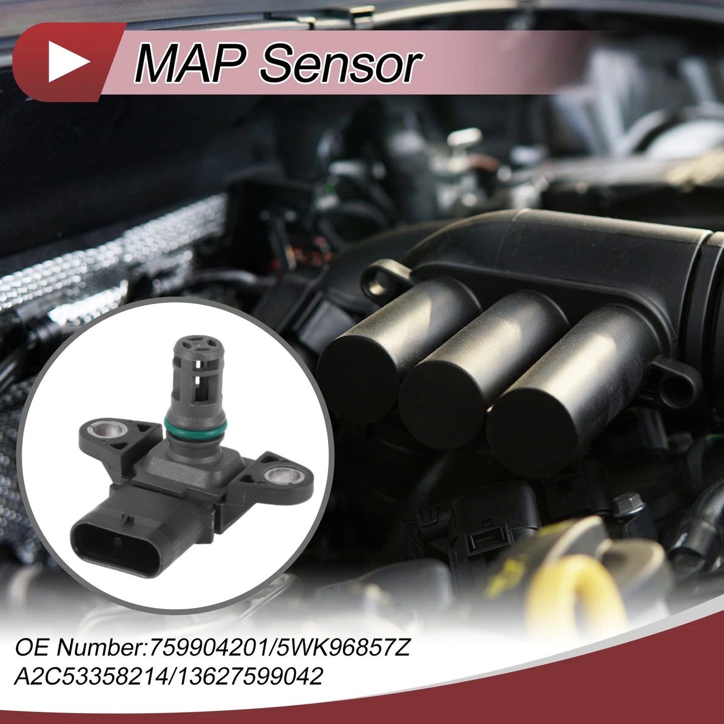 Manifold Absolute Pressure MAP Sensor for BMW 328i (2012 - 2016)