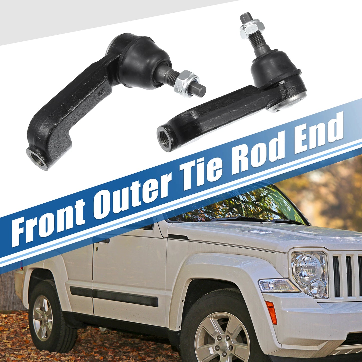 2pcs Front Outer Tie Rod End for Jeep Liberty (2002–2007) No. ES3535/ES3536