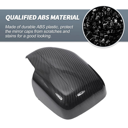 Pair Rearview Mirror Cap Overlay Black Carbon Fiber for Lexus LX470 (1998–2007)