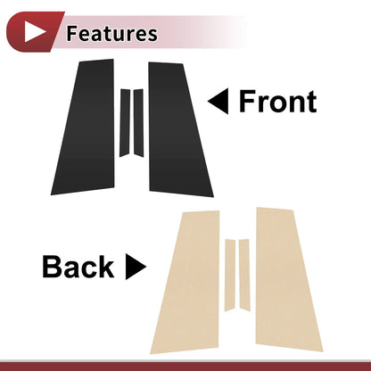 4 Pcs Car Door Pillar Window Trim for Mercedes-Benz CLS (2020-2023) Black