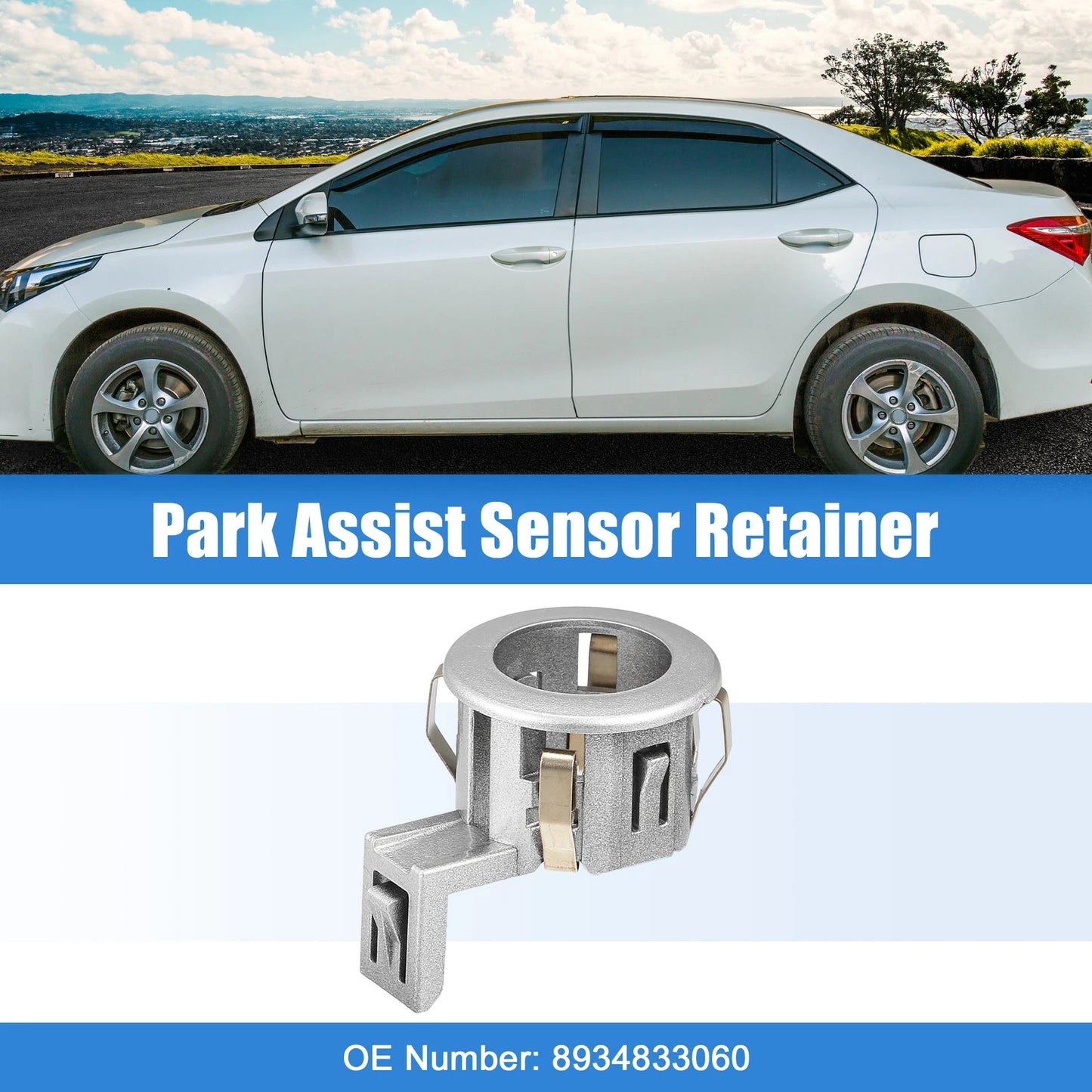Parking Sensor Retainer Holder for Toyota Sienna (2011–2017) Silver Tone