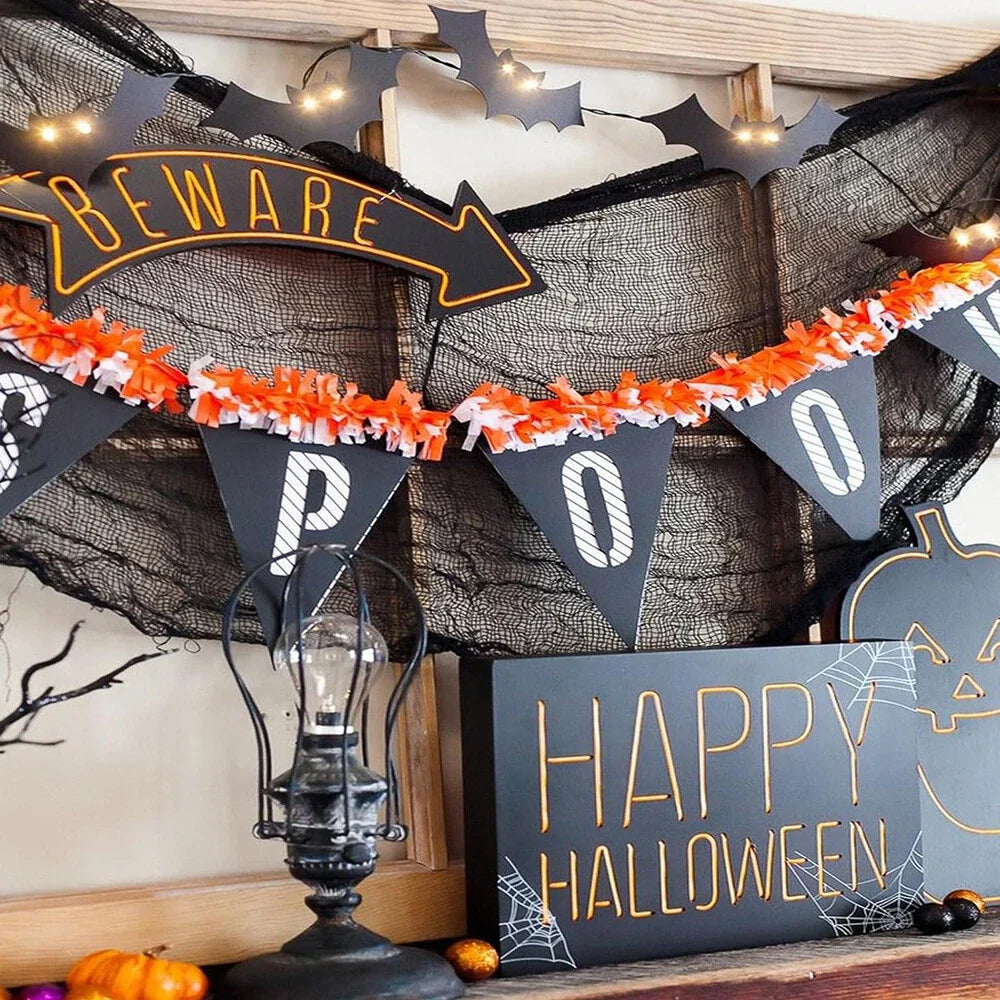 6pcs Halloween Creepy Gauze Cloth for Outdoor Yard Decoration