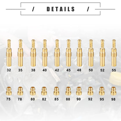 Set of 20 Motorcycle Main Pilot Jets Nozzles 75-98