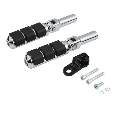 Slim Chrome Rear Foot Pegs Mount for Harley Softail Cross Bones (2008-2017)