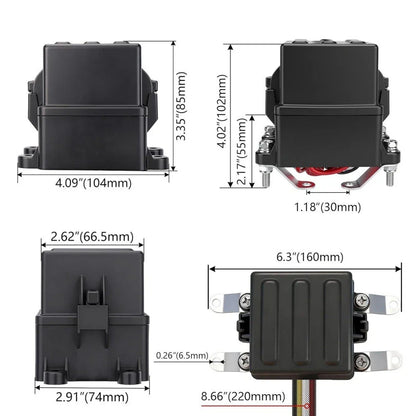 12V 3 Way Waterproof Fuse Relay Box & Blade Fuses for Cars, Marine, Boat