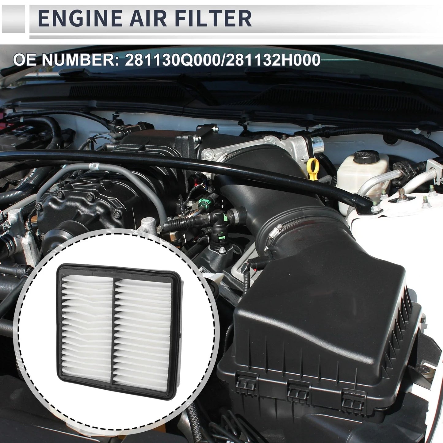 Engine Air Filter for Hyundai Elantra (2007-2010) - 1 x Quality Replacement
