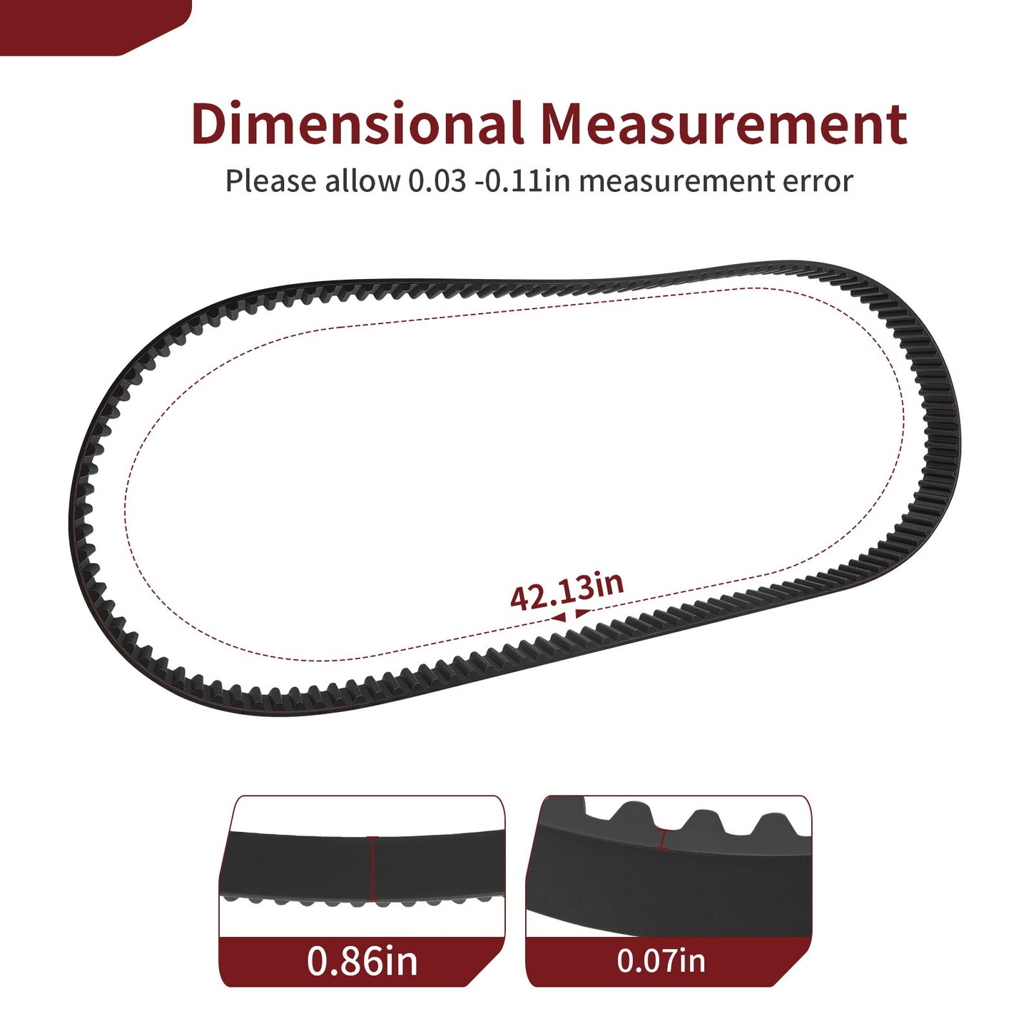 Engine Timing Belt for Mercury Outboard 75-115HP (4-Stroke)