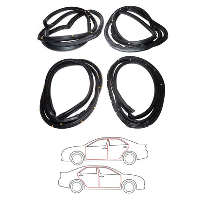 Rear Door Weatherstrip Set for Nissan Bluebird U12 (1989–1992)