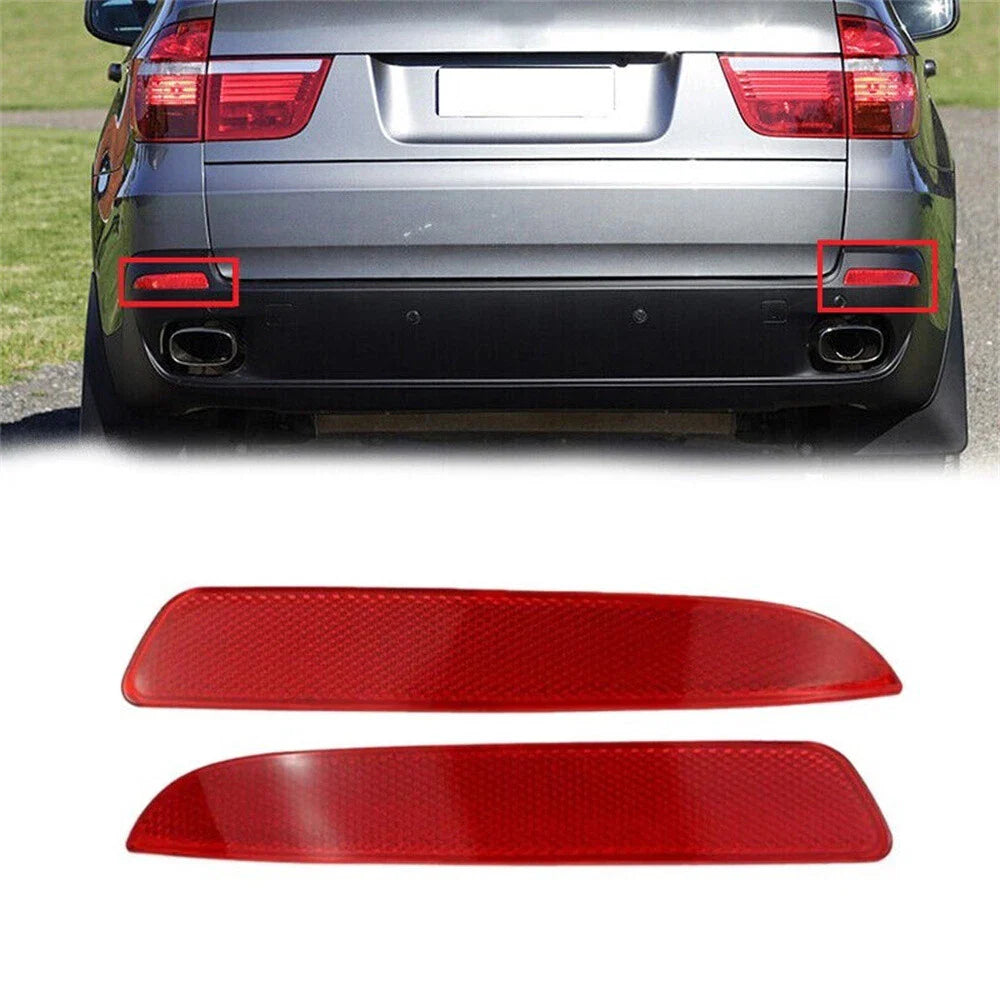 Rear Bumper Reflector Brake Stop Light Red Lens for BMW X5 (2006-2013)