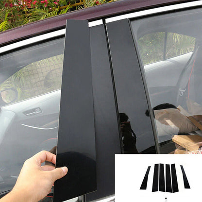 6x Pillar Posts Door Trim Piano Cover for Jeep Cherokee (2014–2022)