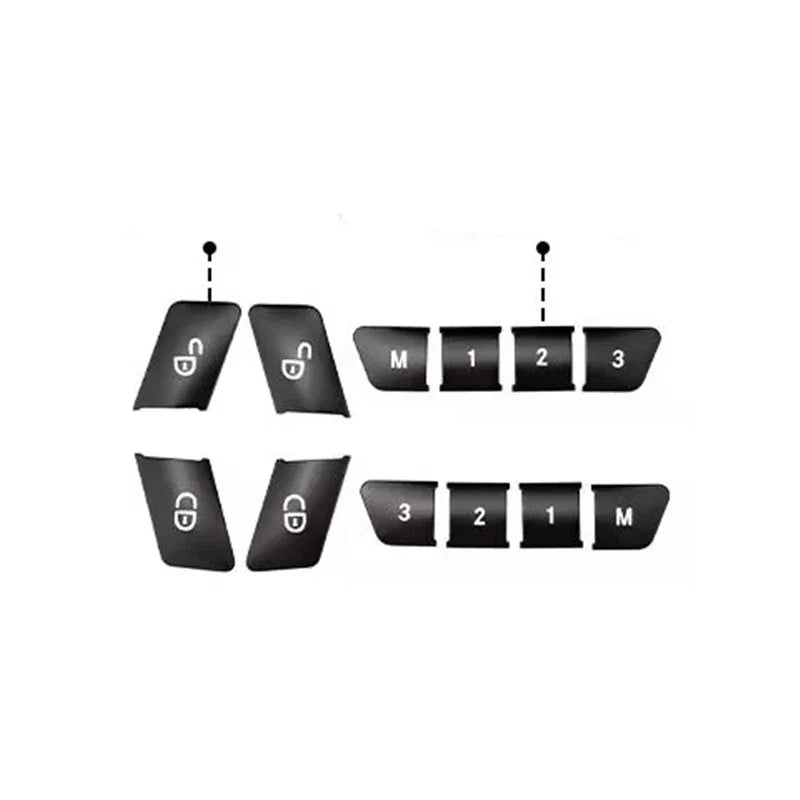 12X Door Lock Unlock Seat Memory Button Cover for Mercedes W212 W204