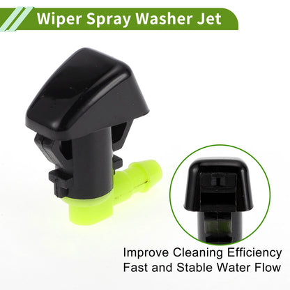 Windshield Washer Nozzle Set of 2 with Y Hose Connector for Ford Edge (2011–2015)