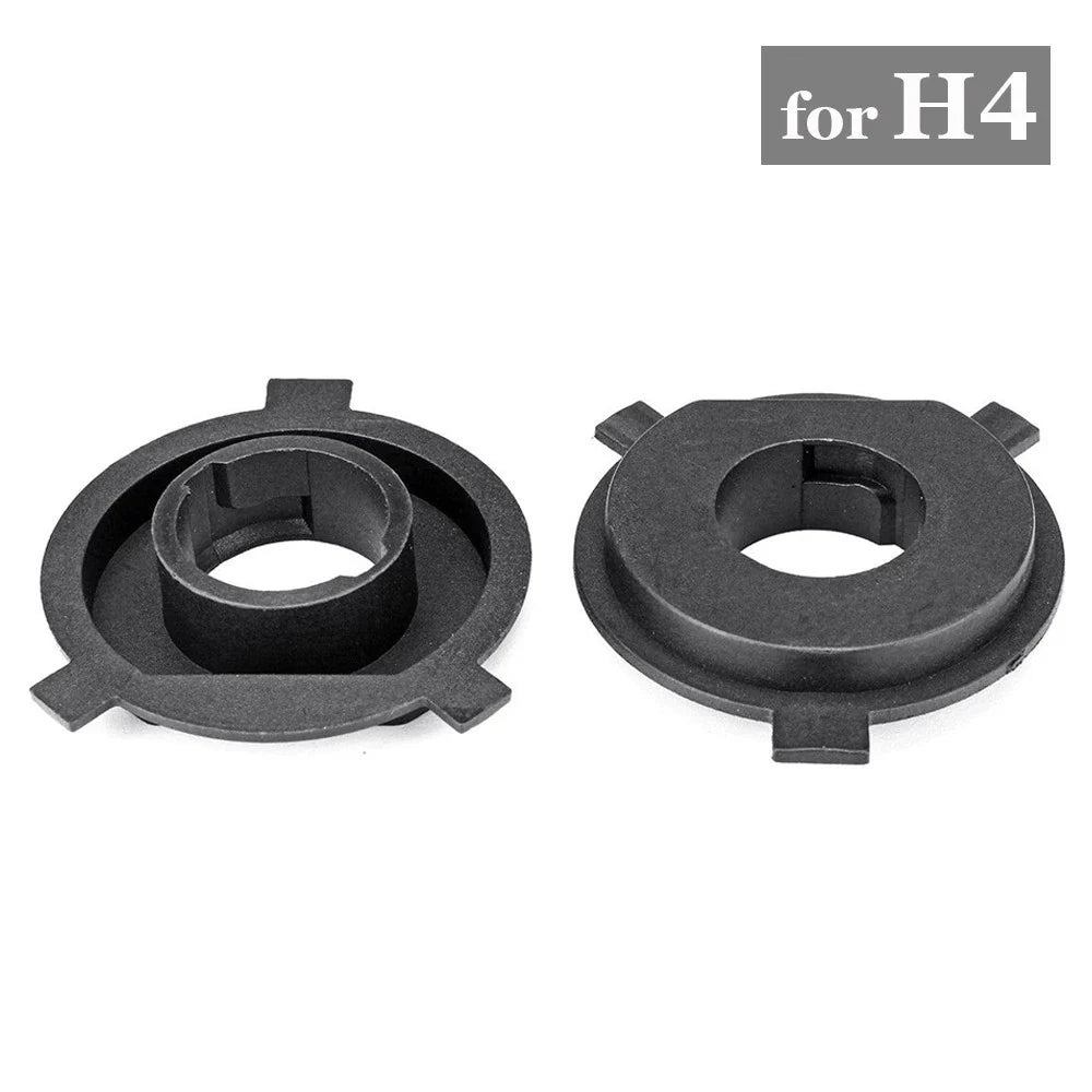 2 x Black Headlight Bulb Base Adapter Socket Retainer for LED H4