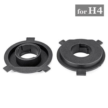 2 x Black Headlight Bulb Base Adapter Socket Retainer for LED H4
