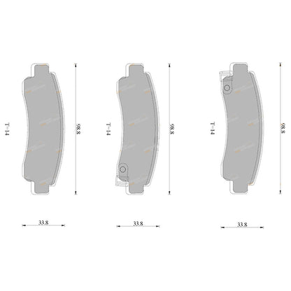 Rear Disc Brake Pads Set for Nissan Exa (1986–1991)