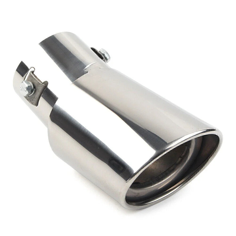 Stainless Steel Exhaust Pipe Tail Muffler Tip for Car Accessories (Curved)