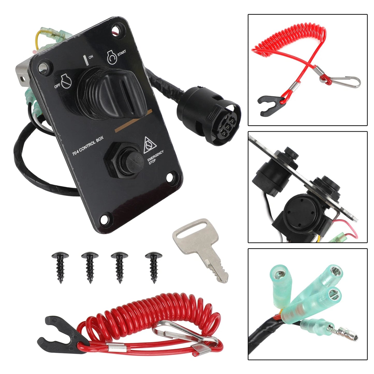 Outboard Motor Key Switch Panel for Yamaha (704-82570-08-00)