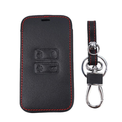 Leather Car Remote Key Cover Fob Case Holder for Koleos Kadjar Captur