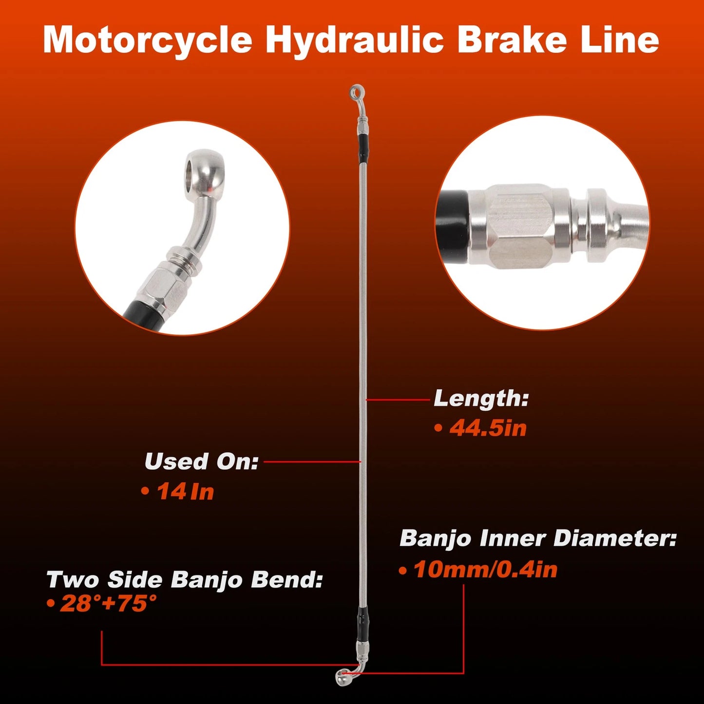 Hydraulic Front Brake Line Kit for Harley Sportster XL (2004–2024)