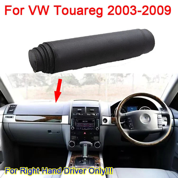 RHD Leather Dashboard Cover Dash Protector Pad Mat for VW Touareg (2003–2009)
