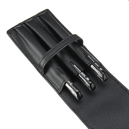 Pens Roller Storage Holder Leather Fountain Pen Case Pouch 3 Holes