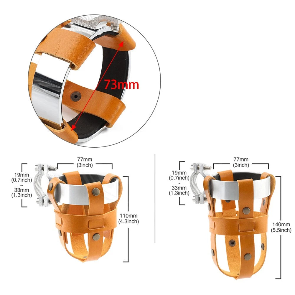 Universal Motorcycle Handlebar Cup Holder Chrome Drink Basket for Chopper