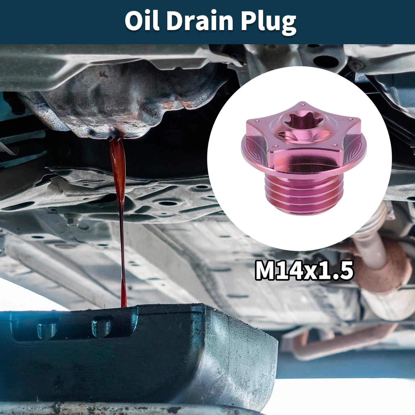 M14x1.5 Oil Drain Plug for Oil Pan Repair (1 Pcs)