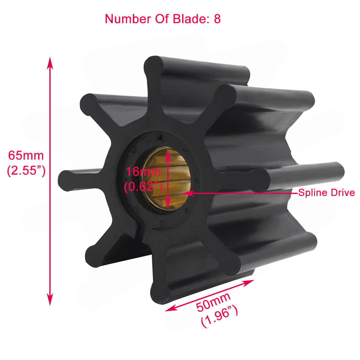 Flexible Impeller Repair Kit for Johnson Raw Sea Water Pump (No Year Specified)