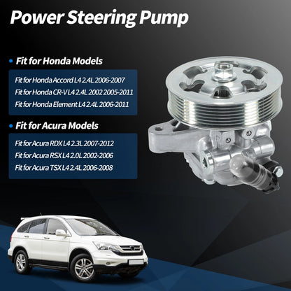 Power Steering Pump with Pulley for Honda Accord (2006–2007) No.56110PZDA02