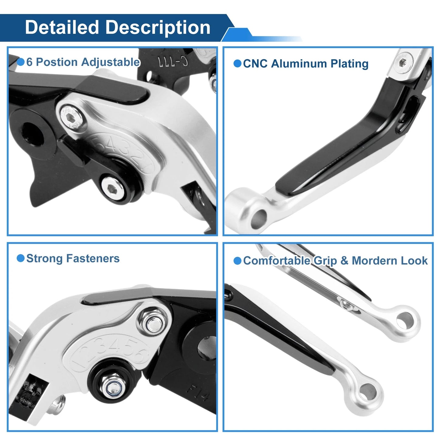Brake Clutch Lever Set for Kawasaki ZX7R/ZX7RR (1989–2003)